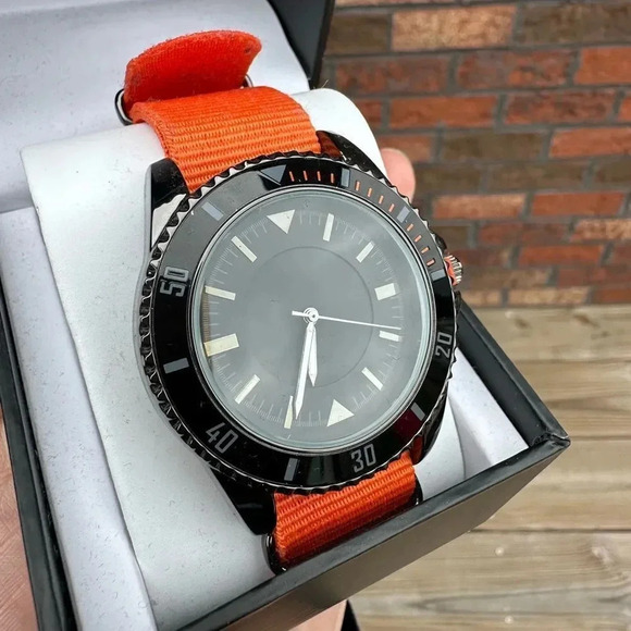 INC Unisex Orange Black Watch NWT - Picture 3 of 5